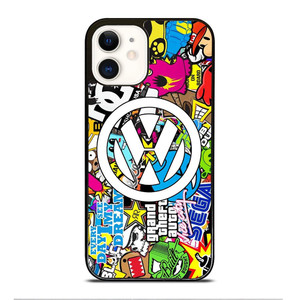 VW STICKER BOMB LOGO iPhone 12 Case Cover VW STICKER BOMB LOGO iPhone 12 Case Cover