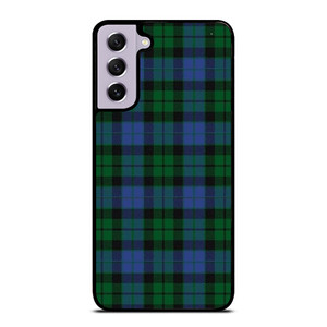GREEN BLUE TARTAN PLAID PATTERN Samsung Galaxy S21 FE Case Cover