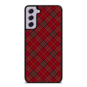 RED TARTAN CROSS PLAID Samsung Galaxy S21 FE Case Cover RED TARTAN CROSS PLAID Samsung Galaxy S21 FE Case Cover