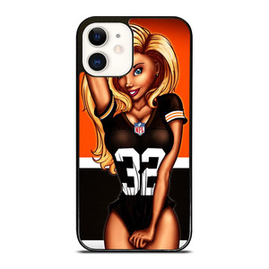 CLEVELAND BROWNS NFL CARTOON GIRL iPhone 12 Case Cover