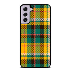 YELLOW GREEN TARTAN PATTERN Samsung Galaxy S21 FE Case Cover YELLOW GREEN TARTAN PATTERN Samsung Galaxy S21 FE Case Cover