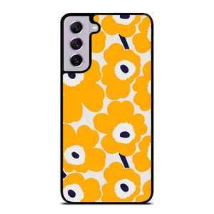 YELLOW RETRO FLORAL PATTERN Samsung Galaxy S21 FE Case Cover