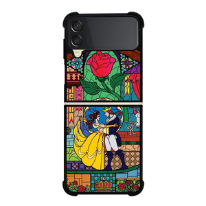 BEAUTY AND THE BEAST SETENED GLASS Samsung Galaxy Z Flip 3 Case Cover
