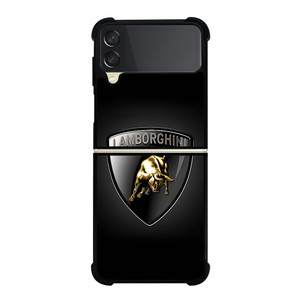 BLACK LAMBORGHINI LOGO Samsung Galaxy Z Flip 3 Case Cover