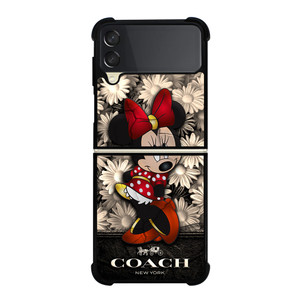 COACH FLOWER MINNIE MOUSE Samsung Galaxy Z Flip 3 Case Cover COACH FLOWER MINNIE MOUSE Samsung Galaxy Z Flip 3 Case Cover