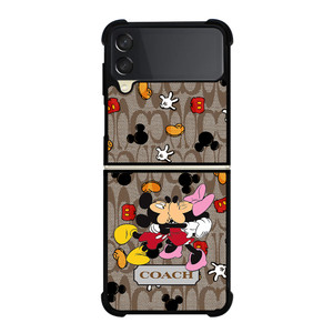 COACH MICKEY MINNIE MOUSE KISS Samsung Galaxy Z Flip 3 Case Cover COACH MICKEY MINNIE MOUSE KISS Samsung Galaxy Z Flip 3 Case Cover