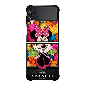 COACH MINNIE MOUSE FLOWER Samsung Galaxy Z Flip 3 Case Cover COACH MINNIE MOUSE FLOWER Samsung Galaxy Z Flip 3 Case Cover