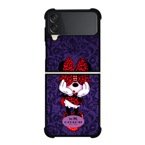 COACH MINNIE MOUSE PURPLE Samsung Galaxy Z Flip 3 Case Cover