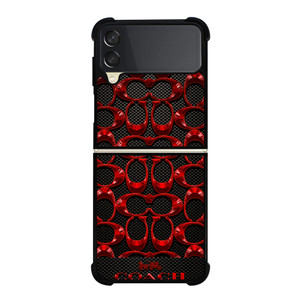 COACH NEW YORK CARBON Samsung Galaxy Z Flip 3 Case Cover COACH NEW YORK CARBON Samsung Galaxy Z Flip 3 Case Cover