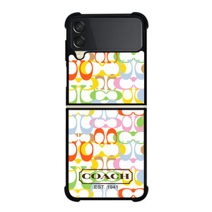 COACH NEW YORK COLORFUL Samsung Galaxy Z Flip 3 Case Cover COACH NEW YORK COLORFUL Samsung Galaxy Z Flip 3 Case Cover