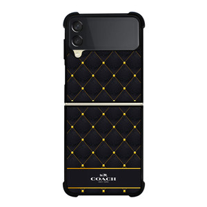 COACH NEW YORK GOLD PATTERN Samsung Galaxy Z Flip 3 Case Cover COACH NEW YORK GOLD PATTERN Samsung Galaxy Z Flip 3 Case Cover
