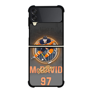 CONNOR MCDAVID EDMONTON OILERS PLAYER Samsung Galaxy Z Flip 3 Case Cover