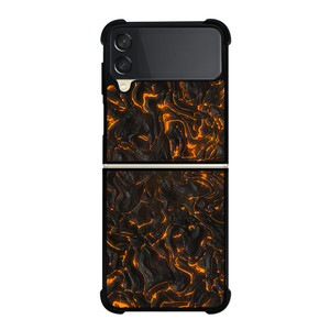 FIRE AND LAVA TEXTURES Samsung Galaxy Z Flip 3 Case Cover FIRE AND LAVA TEXTURES Samsung Galaxy Z Flip 3 Case Cover