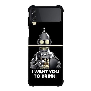 FUTURAMA BENDER QUOTE Samsung Galaxy Z Flip 3 Case Cover