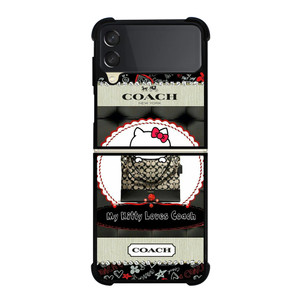 HELLO KITTY LOVES COACH Samsung Galaxy Z Flip 3 Case Cover