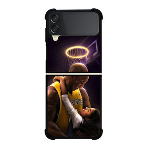 KOBE BRYANT AND GIGI Samsung Galaxy Note 9 Black Rubber Samsung Galaxy Z Flip 3 Case Cover