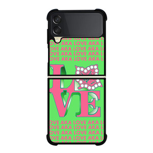LOVE AKA PINK AND GREEN Samsung Galaxy Z Flip 3 Case Cover