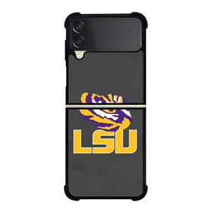 LSU TIGERS LEATHER LOGO Samsung Galaxy Z Flip 3 Case Cover