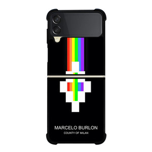 MARCELO BURLON MILAN RAINBOW LOGO Samsung Galaxy Z Flip 3 Case Cover