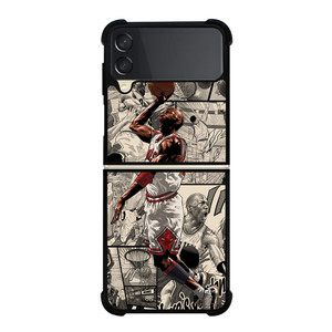 MICHAEL JORDAN COMIC ART Samsung Galaxy Z Flip 3 Case Cover MICHAEL JORDAN COMIC ART Samsung Galaxy Z Flip 3 Case Cover