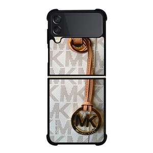 MICHAEL KORS MK WHITE Samsung Galaxy Z Flip 3 Case Cover MICHAEL KORS MK WHITE Samsung Galaxy Z Flip 3 Case Cover