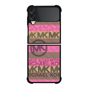 MICHAEL KORS PINK STRIP LOGO Samsung Galaxy Z Flip 3 Case Cover