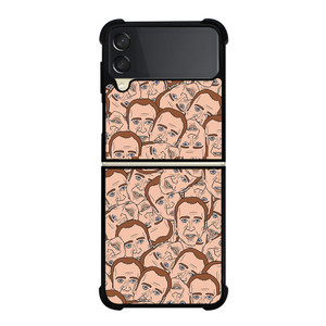 NICOLAS CAGE CARTOON COLLAGE Samsung Galaxy Z Flip 3 Case Cover