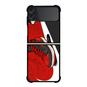 NIKE AIR JORDAN SHOES RED Samsung Galaxy Z Flip 3 Case Cover