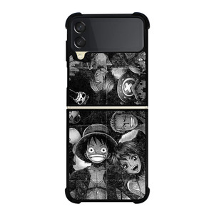 ONE PIECE BLACK WHITE GRUNGE ALL Samsung Galaxy Z Flip 3 Case Cover