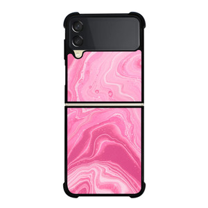 PINK LIQUID TEXTURES Samsung Galaxy Z Flip 3 Case Cover