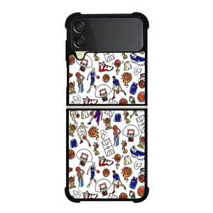 PLAYFUL BASKETBALL DOODLE ART Samsung Galaxy Z Flip 3 Case Cover