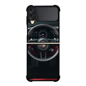 PORSCHE CAR STEERING LOGO Samsung Galaxy Z Flip 3 Case Cover