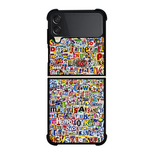 RETRO ALPHABET COLLAGE Samsung Galaxy Z Flip 3 Case Cover