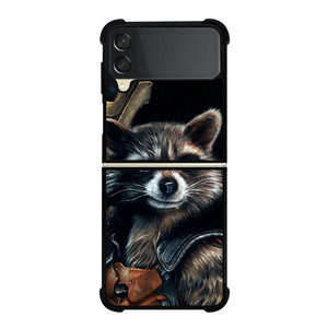 ROCKET RACCOON SMUDGE ART Samsung Galaxy Z Flip 3 Case Cover
