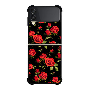 SEAMLESS RED ROSE PATTERN Samsung Galaxy Z Flip 3 Case Cover