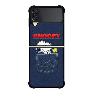 SNOOPY IN POCKET CARTOON Samsung Galaxy Z Flip 3 Case Cover
