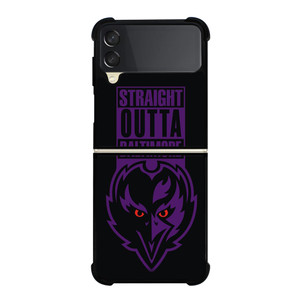STRAIGHT OUTTA BALTIMORE BALTIMORE RAVENS Samsung Galaxy Z Flip 3 Case Cover