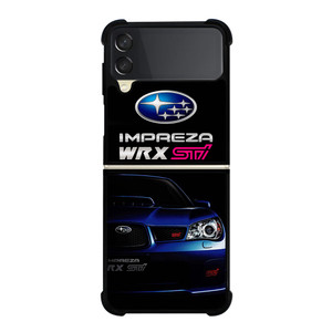SUBARU IMPREZA WRX STI BLUE CAR Samsung Galaxy Z Flip 3 Case Cover