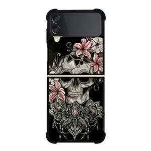 SUGAR SKULL FLOWER Samsung Galaxy Z Flip 3 Case Cover SUGAR SKULL FLOWER Samsung Galaxy Z Flip 3 Case Cover