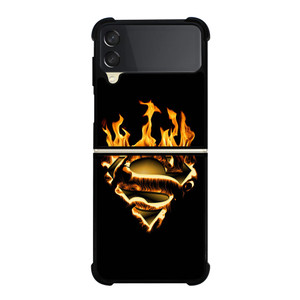 SUPERMAN LOGO FIRE Samsung Galaxy Z Flip 3 Case Cover