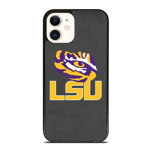 LSU TIGERS LEATHER LOGO iPhone 12 Case Cover LSU TIGERS LEATHER LOGO iPhone 12 Case Cover
