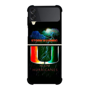 UM MIAMI HURRICANES NFL Samsung Galaxy Z Flip 3 Case Cover