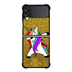 UNICORN DAB GOLD Samsung Galaxy Z Flip 3 Case Cover UNICORN DAB GOLD Samsung Galaxy Z Flip 3 Case Cover