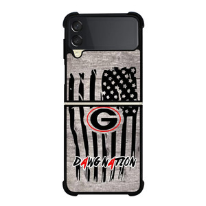 UNIVERSITY OF GEORGIA BULLDOGSWOODEN LOGO Samsung Galaxy Z Flip 3 Case Cover