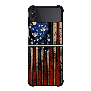 USA FLAG AMERICAN BASEBALL Samsung Galaxy Z Flip 3 Case Cover