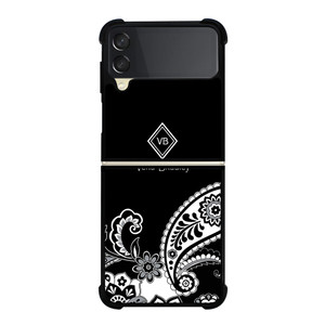 VERA BRADLEY BLACK AND WHITE Samsung Galaxy Z Flip 3 Case Cover