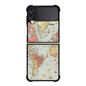 VINTAGE MAP Samsung Galaxy Z Flip 3 Case Cover VINTAGE MAP Samsung Galaxy Z Flip 3 Case Cover
