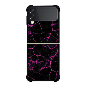VIOLET ABSTRACT SMOKED GRID Samsung Galaxy Z Flip 3 Case Cover