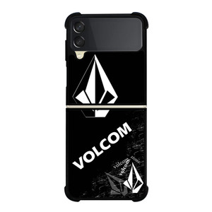 VOLCOM BLACK LOGO Samsung Galaxy Z Flip 3 Case Cover VOLCOM BLACK LOGO Samsung Galaxy Z Flip 3 Case Cover