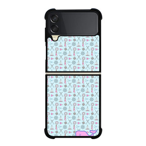 WHALE KATE SPADE PATTERN Samsung Galaxy Z Flip 3 Case Cover WHALE KATE SPADE PATTERN Samsung Galaxy Z Flip 3 Case Cover